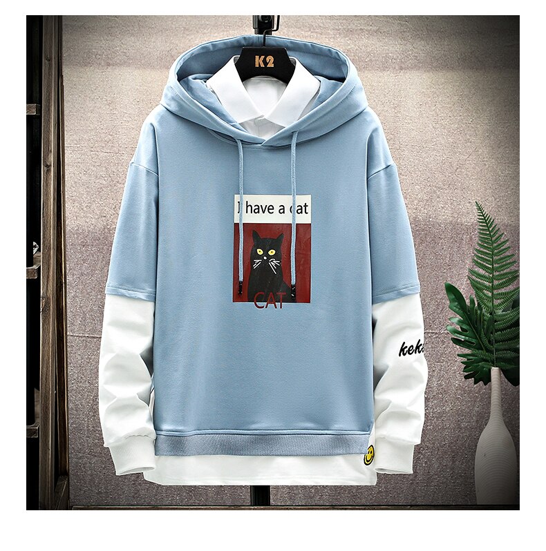 Men's I Have a Cat Harajuku Hoodie