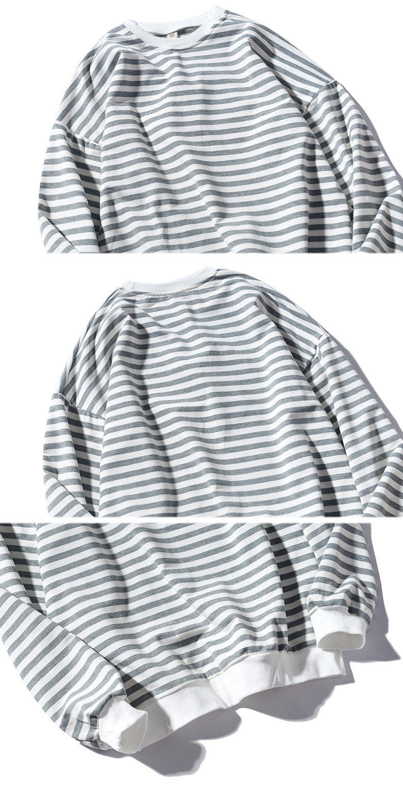 Men's Striped Oversized Sweatshirt