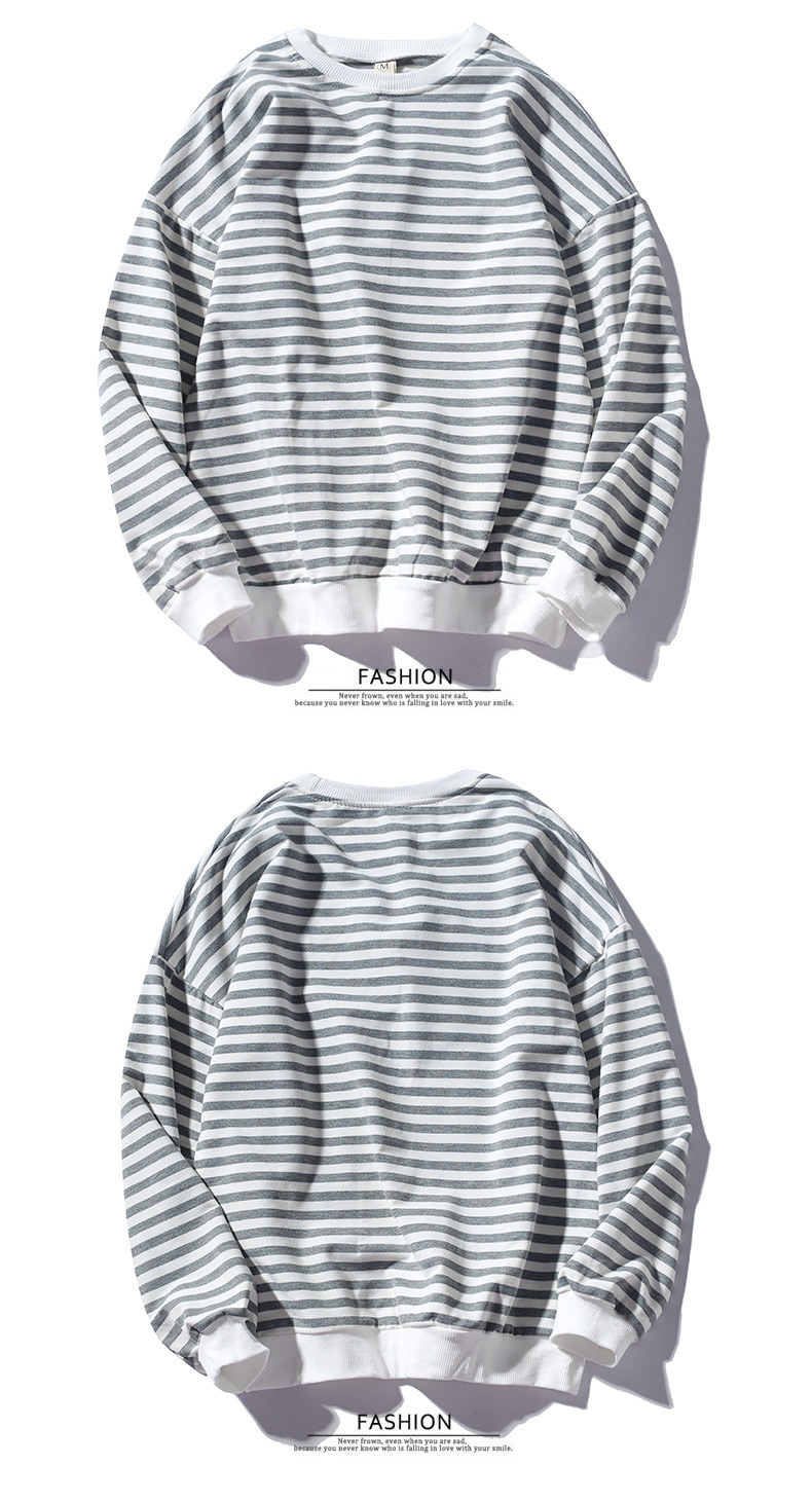 Men's Striped Oversized Sweatshirt
