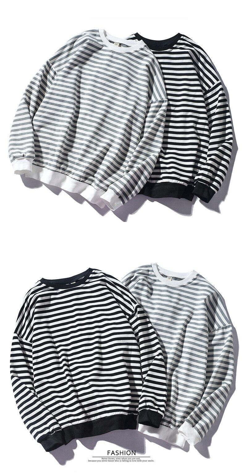 Men's Striped Oversized Sweatshirt