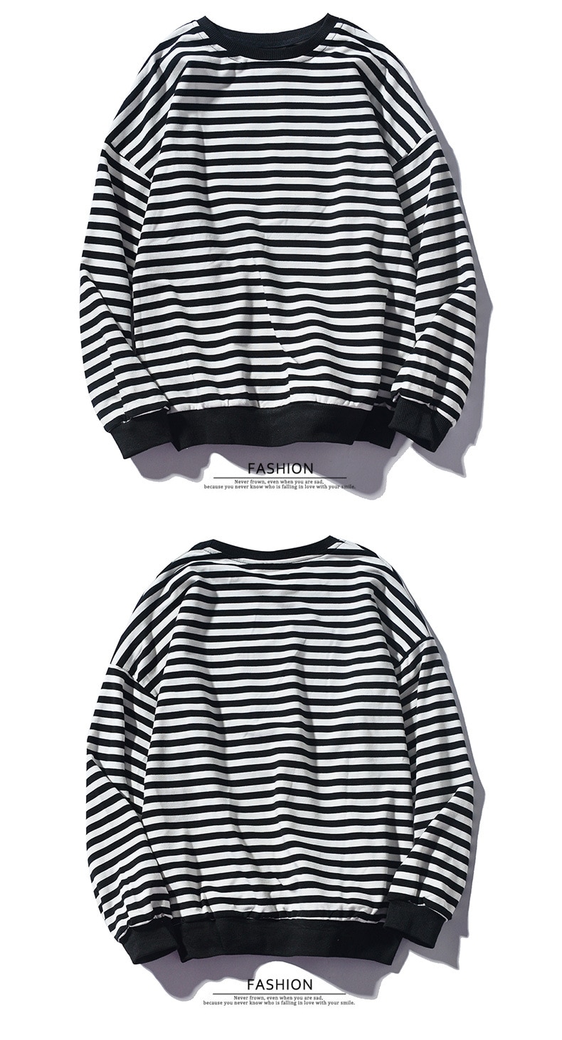 Men's Striped Oversized Sweatshirt