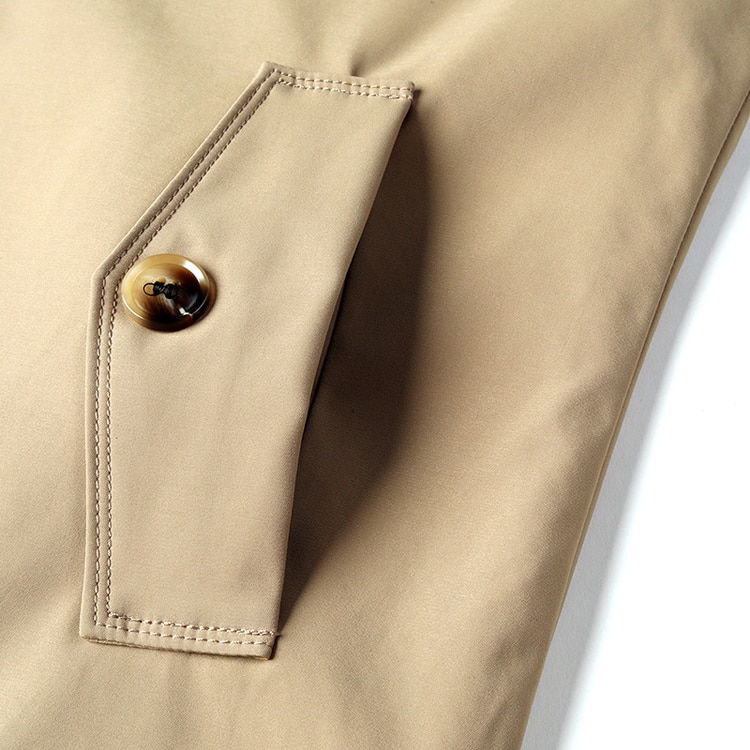 Men's Solid Color Trench