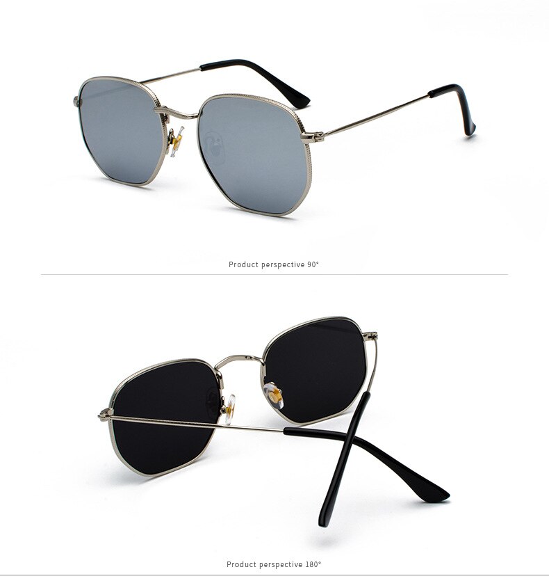 Men's Hexagon Shaped Sunglasses