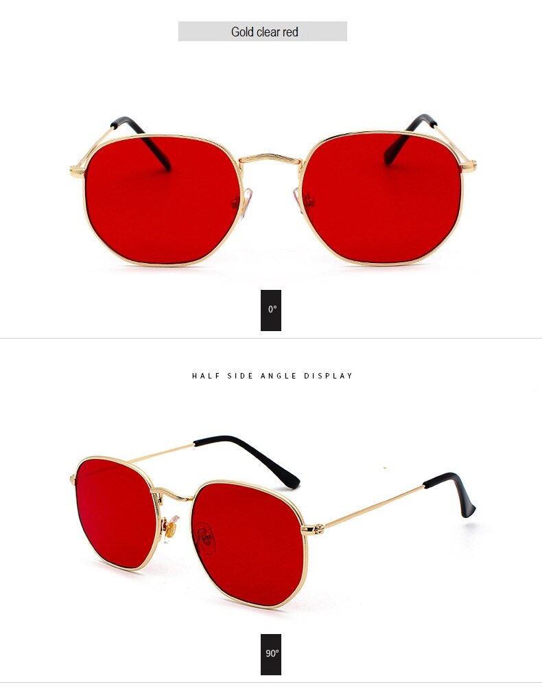 Men's Hexagon Shaped Sunglasses