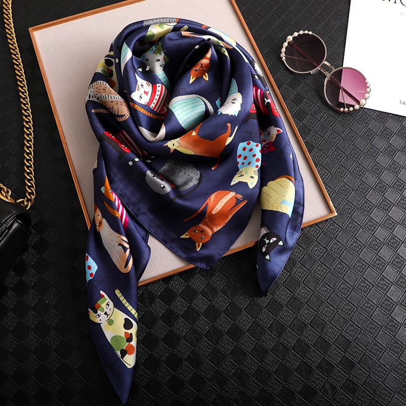Square Silk Women's Scarf in Print